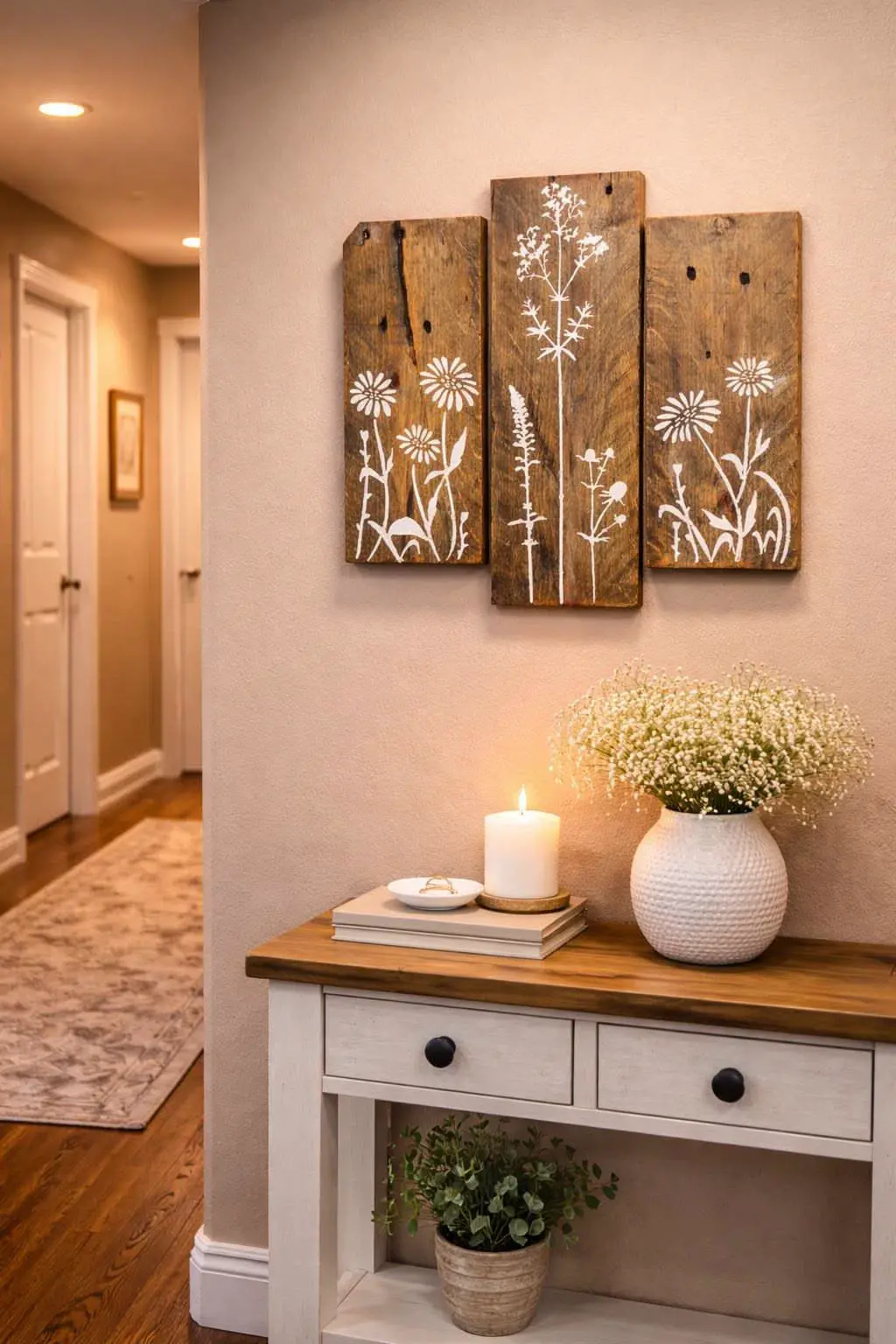 Beautiful Decorative Elements for the Home Made with Wood and Paint decorative elements for the home made with wood and paint 1