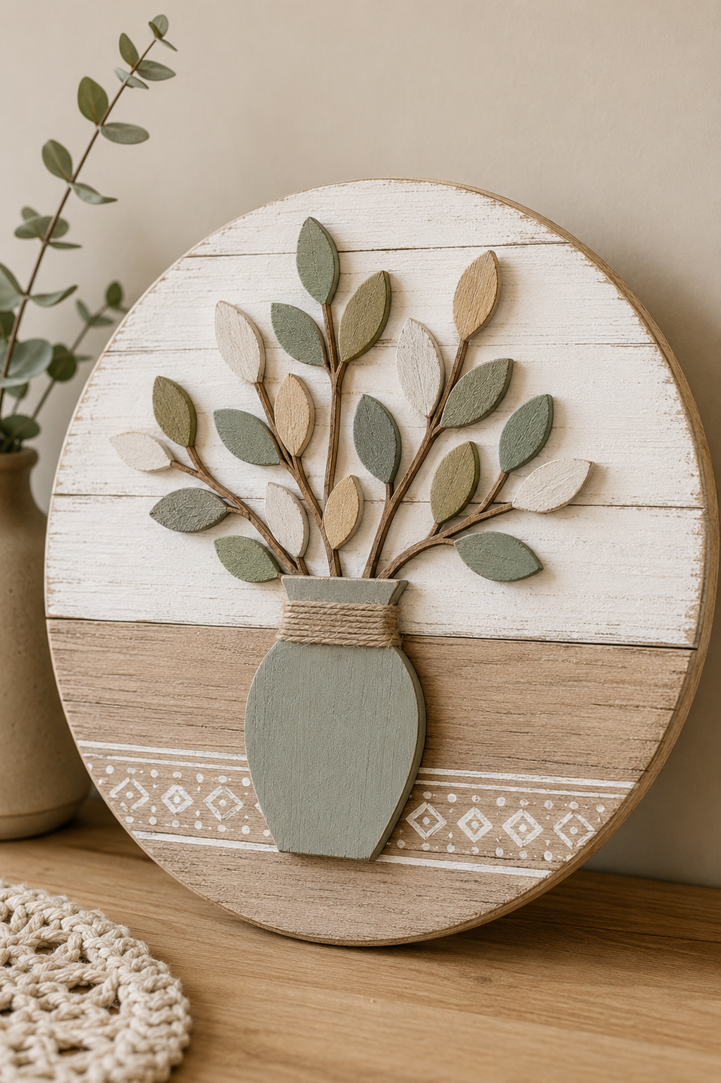 Beautiful Decorative Elements for the Home Made with Wood and Paint decorative elements for the home made with wood and paint 3