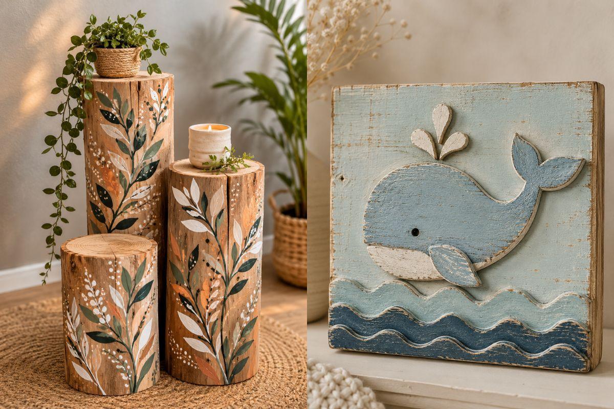 Beautiful Decorative Elements for the Home Made with Wood and Paint Beautiful Decorative Elements for the Home Made with Wood and Paint decorative elements for the home made with wood and paint