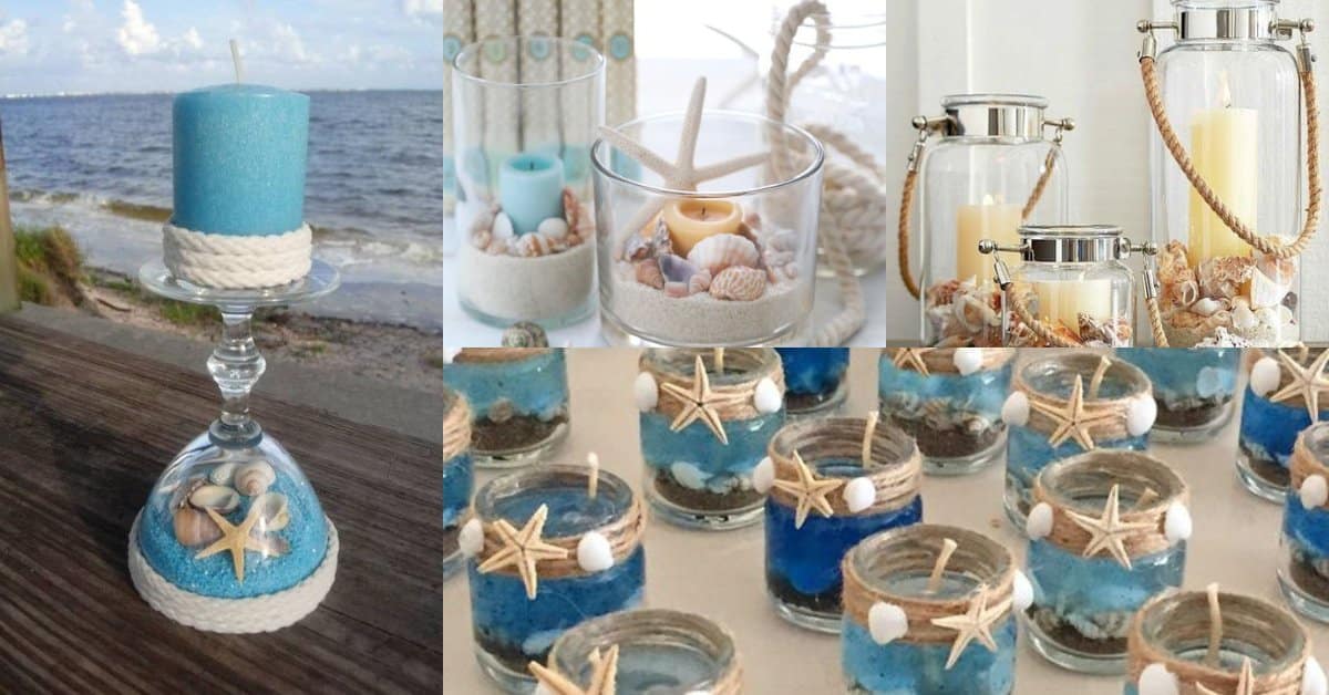15+ DIY Beach Themed Candle Holder Ideas