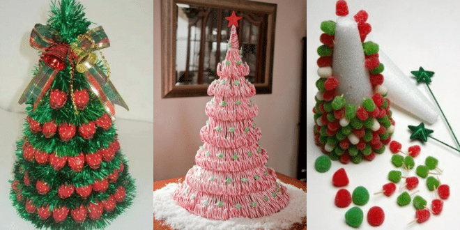diy christmas trees made with candy