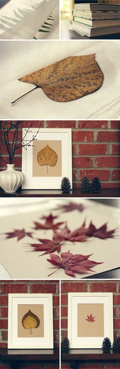 diy decoration with leaves 4