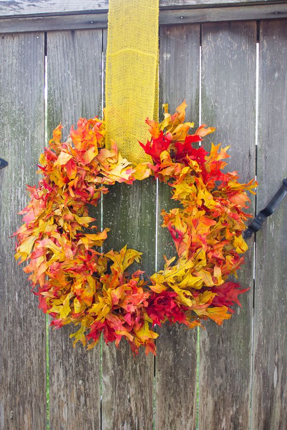 diy decoration with leaves