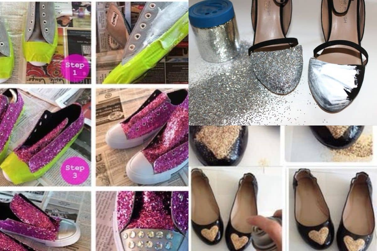 diy glitter shoes 10