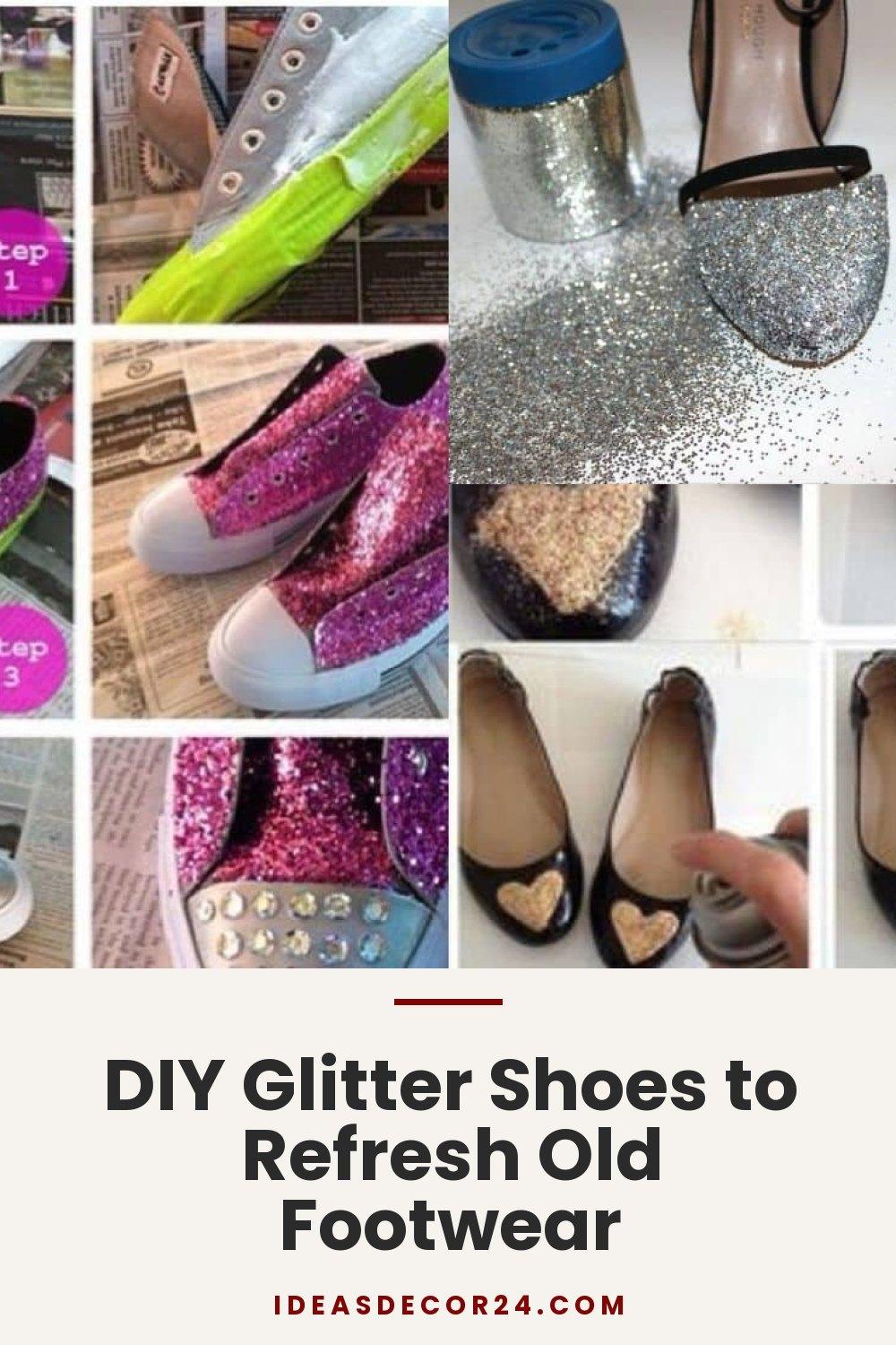 DIY Glitter Shoes to Refresh Old Footwear