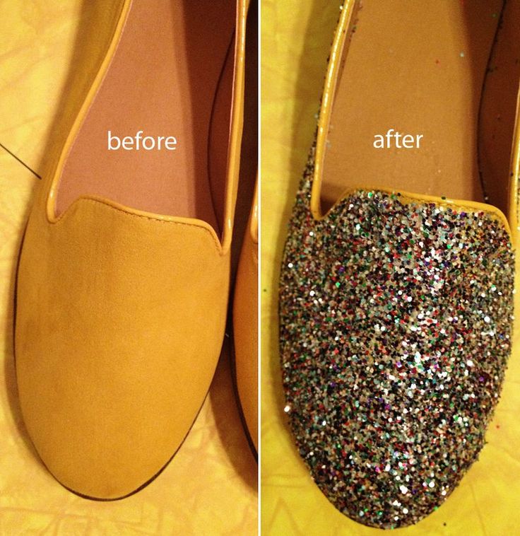 diy glitter shoes 2