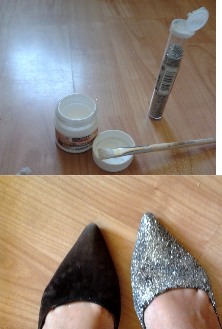 diy glitter shoes 4