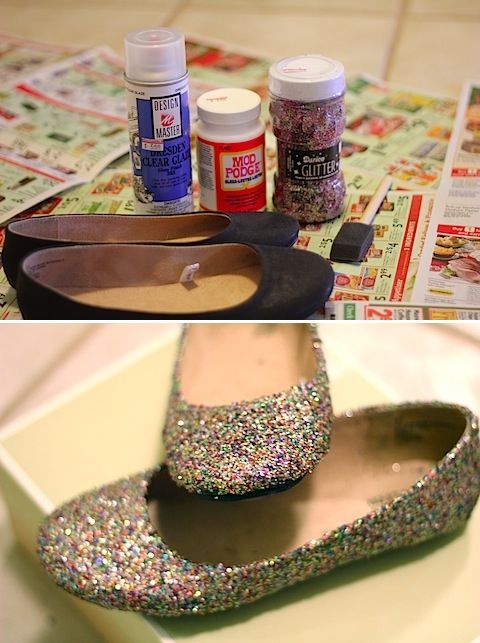 diy glitter shoes 6