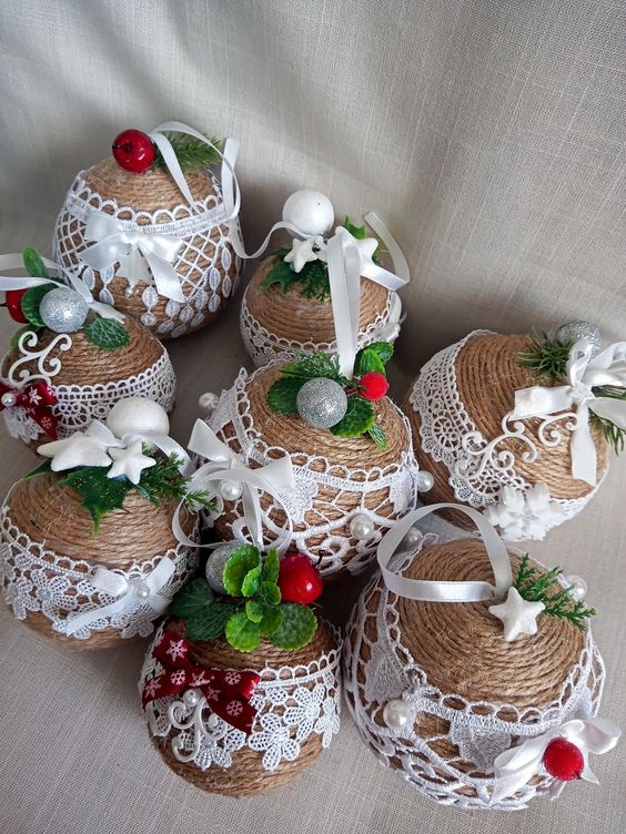 diy jute craft christmas decorations 3