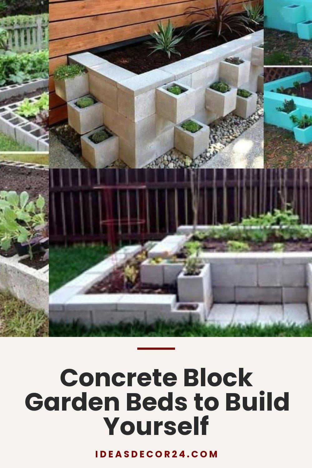 Concrete Block Garden Beds to Build Yourself