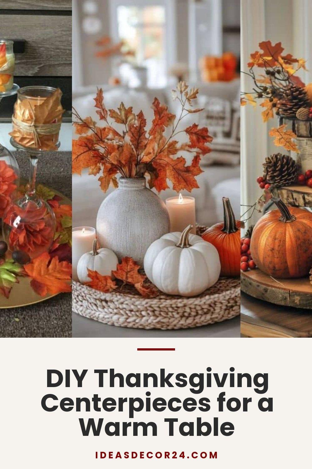 DIY Thanksgiving Centerpieces for a Warm Table