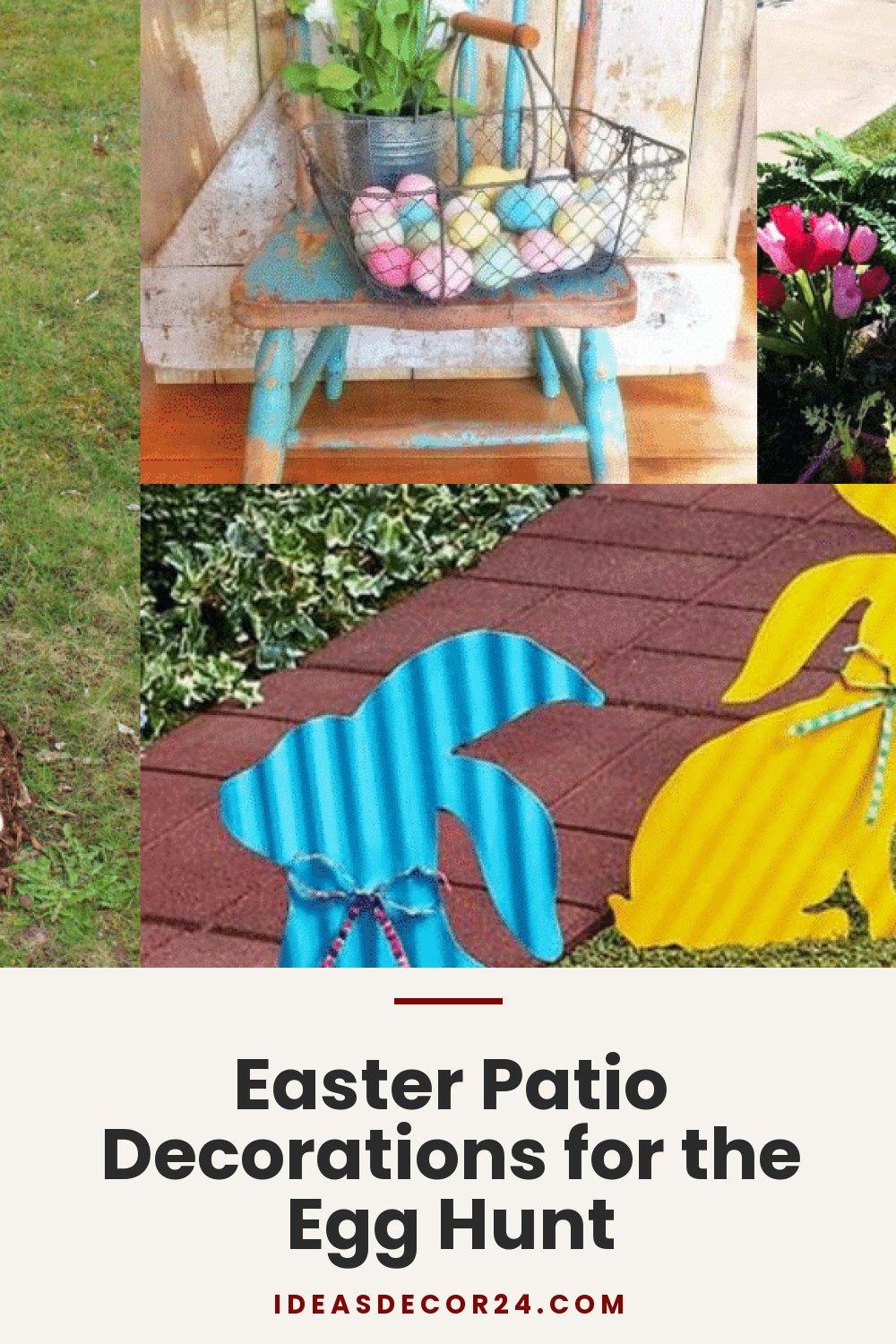 Easter Patio Decorations for the Egg Hunt