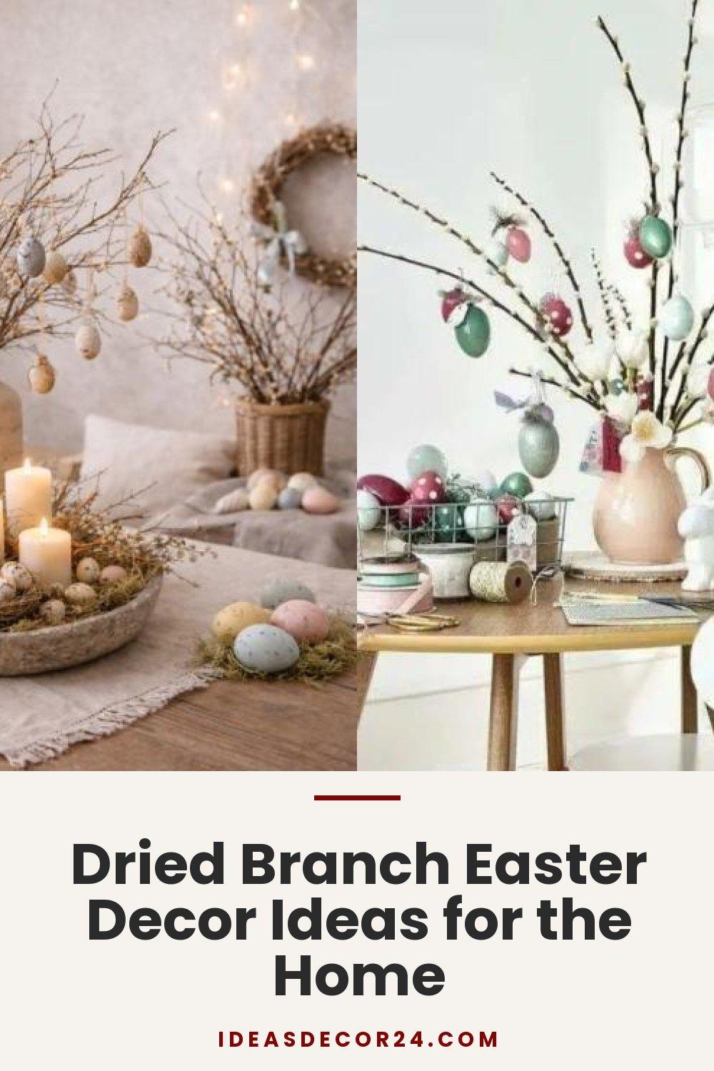 Dried Branch Easter Decor Ideas for the Home