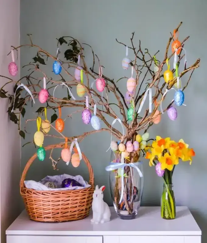 easter decoration ideas with dried branches8 scaled