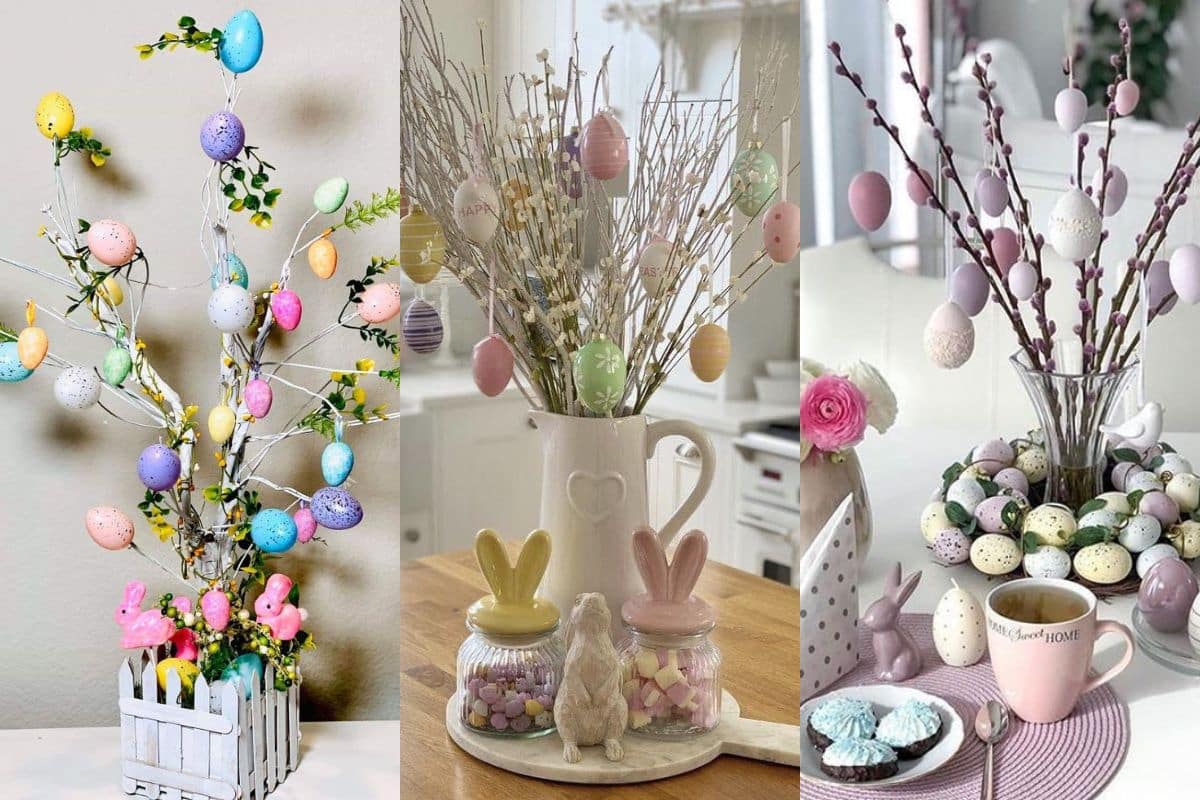 easter trees decorated with eggs 10