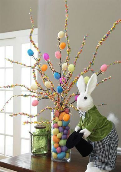 easter trees decorated with eggs 3