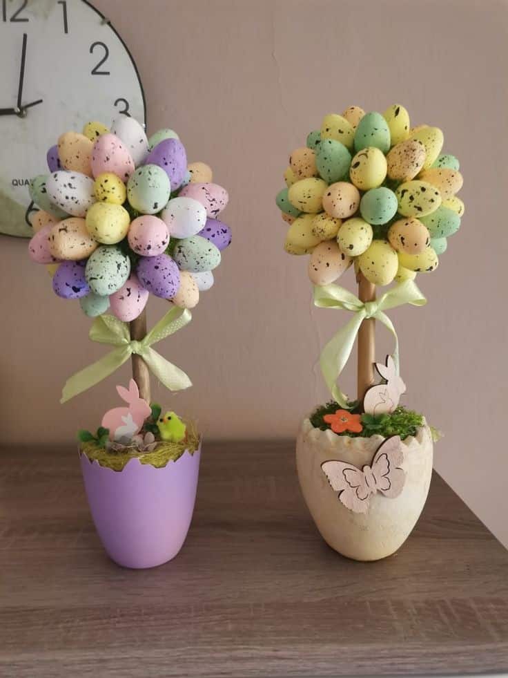 easter trees decorated with eggs 9