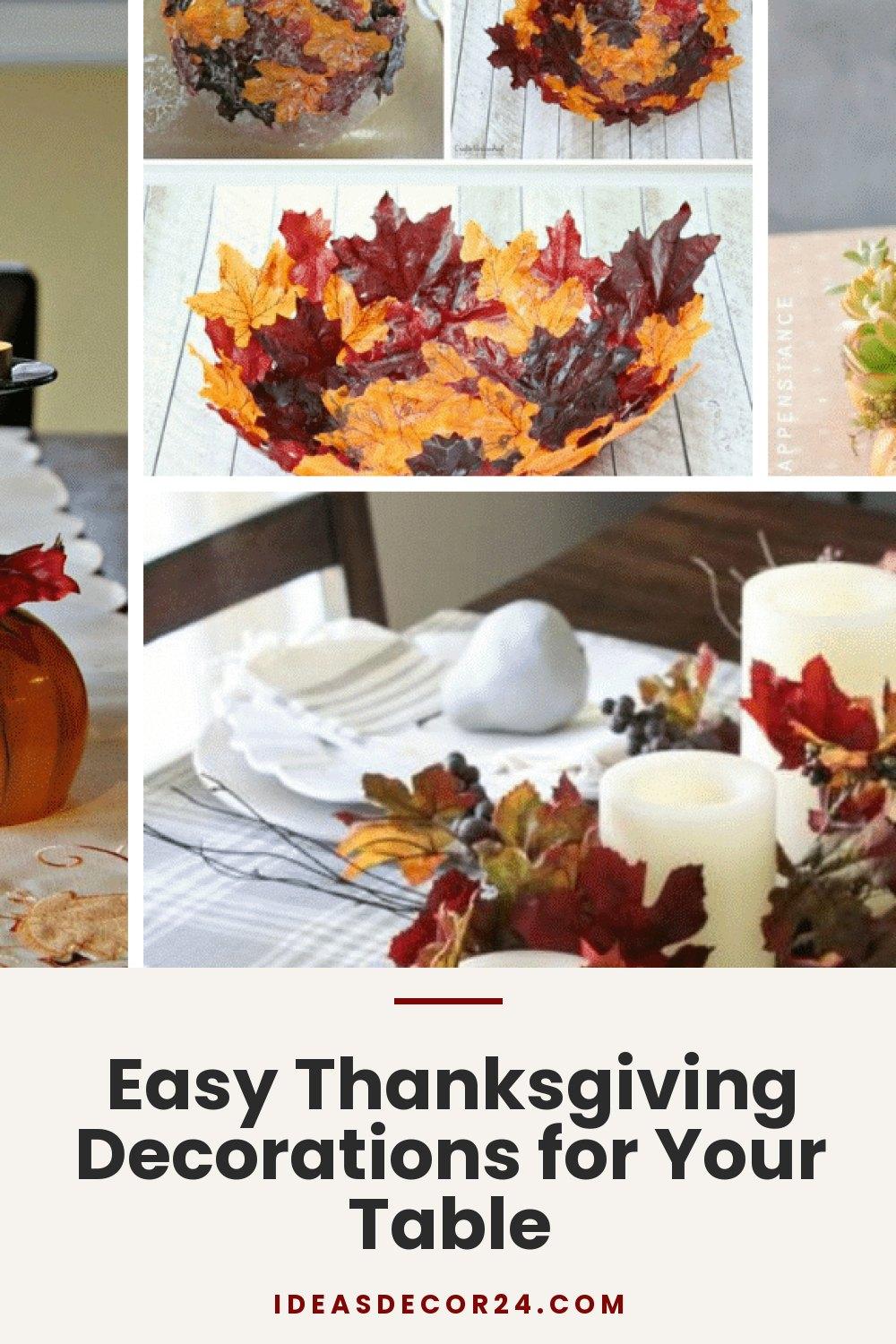 Easy Thanksgiving Decorations for Your Table