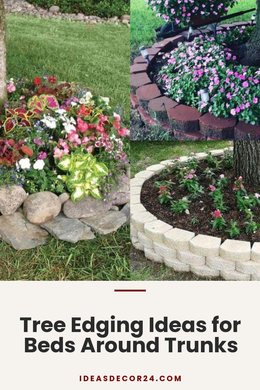 Tree Edging Ideas for Beds Around Trunks