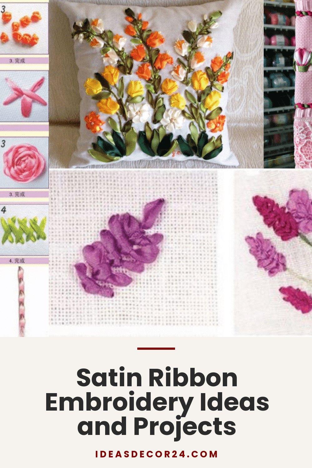 Satin Ribbon Embroidery Ideas and Projects