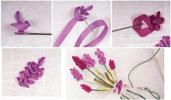 embroidery ideas with satin ribbons 2