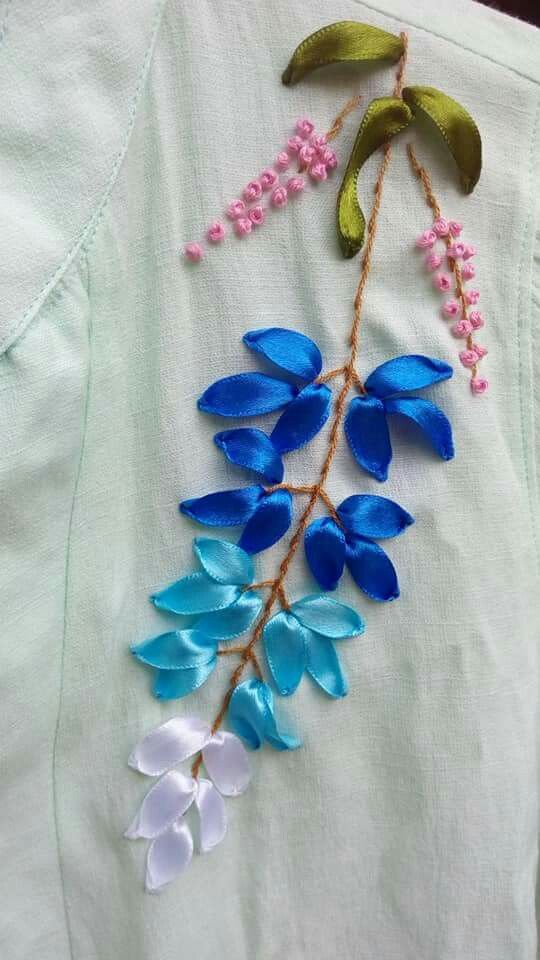 embroidery ideas with satin ribbons 8