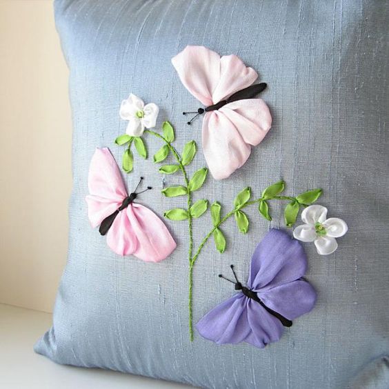 embroidery ideas with satin ribbons 9