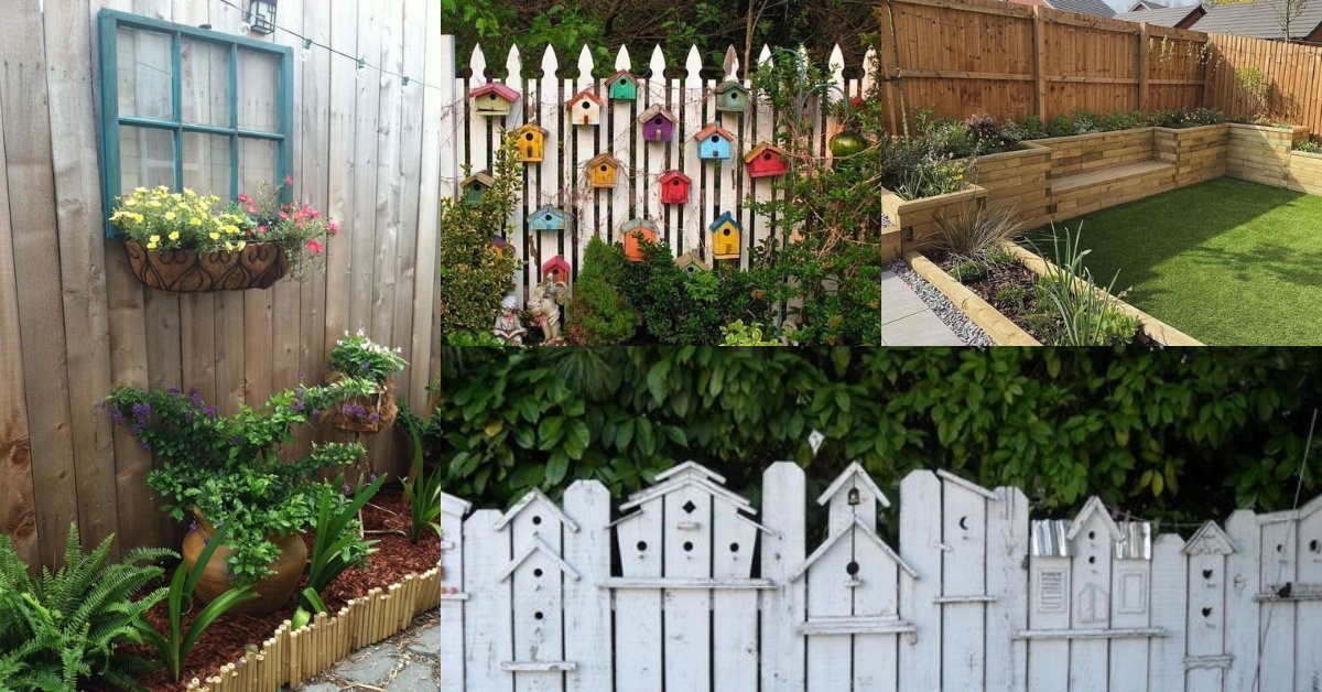 fence ideas decorated with small gardens 1 1