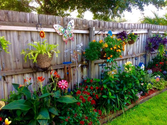 fence ideas decorated with small gardens 6