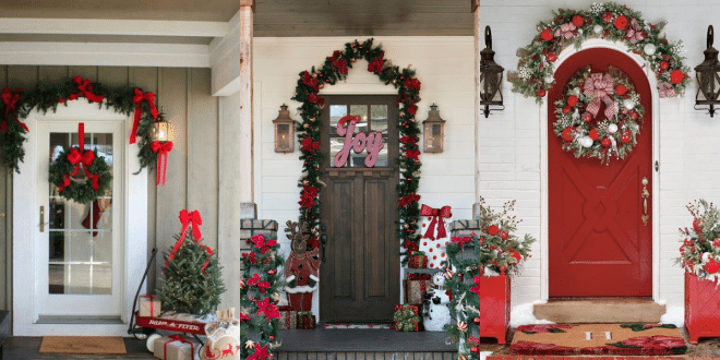 front door decoration for christmas