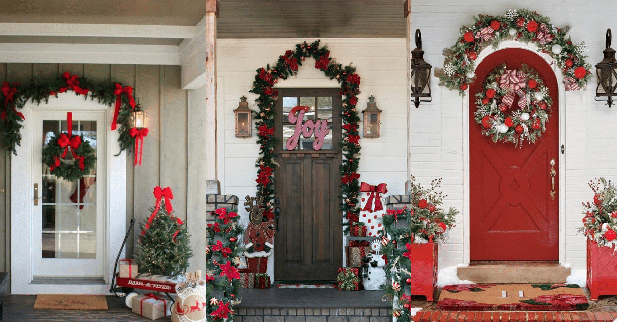 15+ Front Door Decoration for Christmas