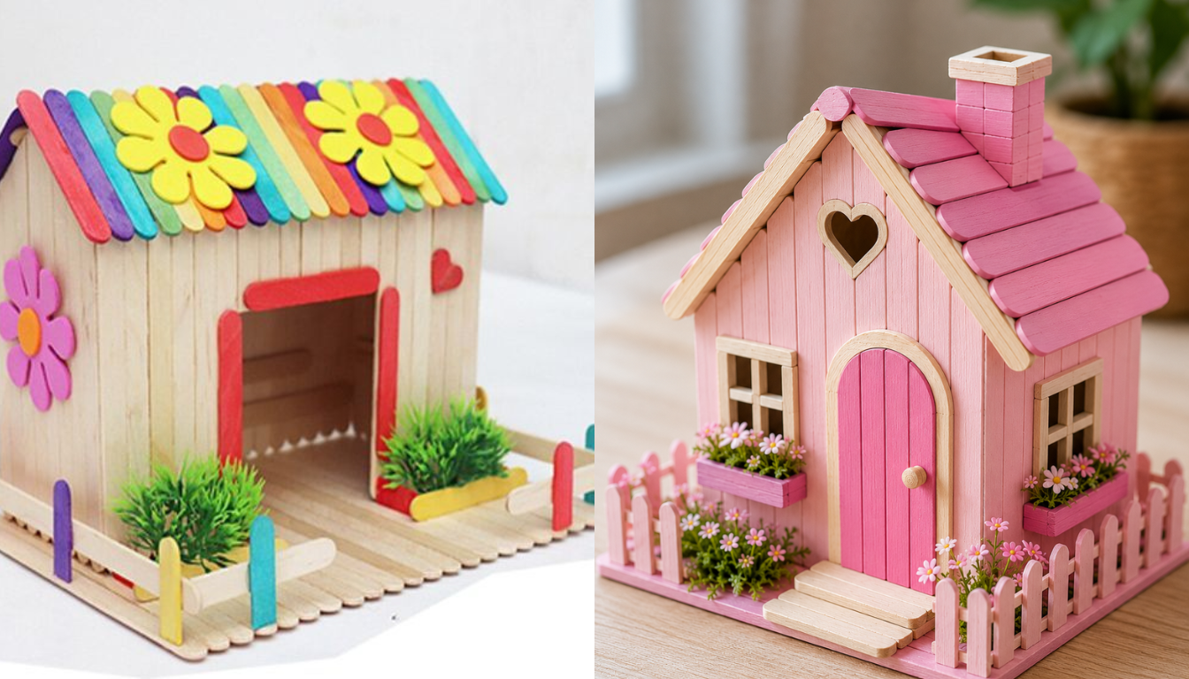 Handcrafted Houses with Ice Pops: Artful Abodes Handcrafted Houses with Ice Pops: Artful Abodes handcrafted houses with ice pops 1
