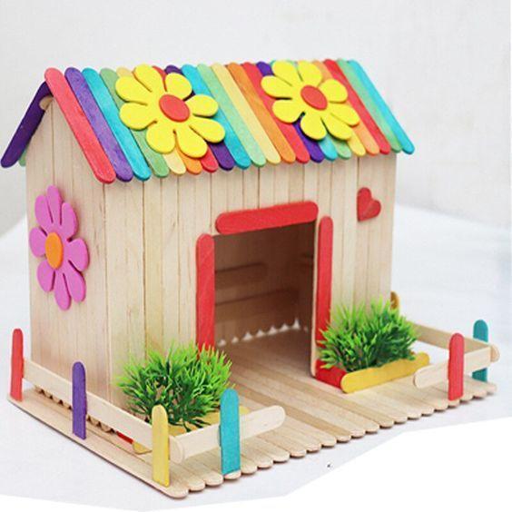 Handcrafted Houses with Ice Pops: Artful Abodes handcrafted houses with ice pops