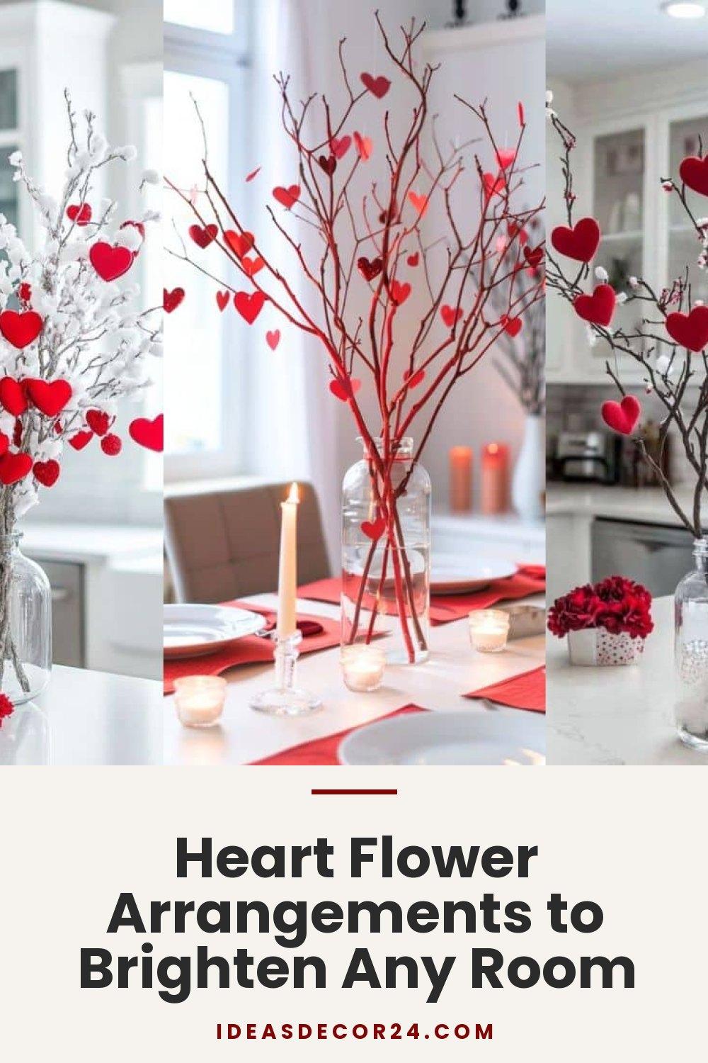 Heart Flower Arrangements to Brighten Any Room