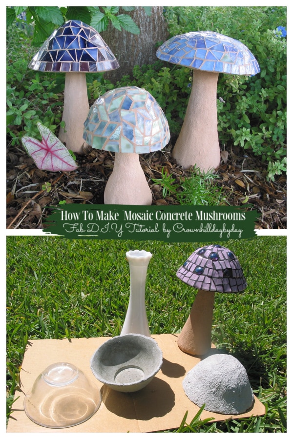 how to make concrete mushrooms 1