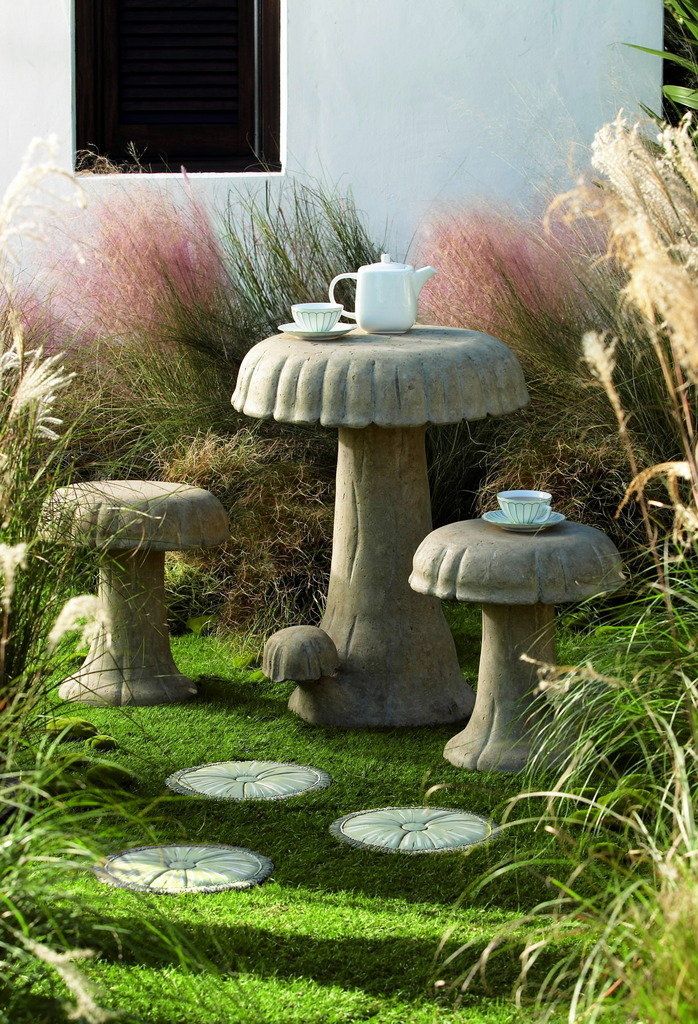 how to make concrete mushrooms 3