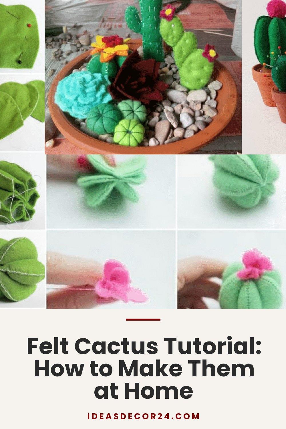 Felt Cactus Tutorial: How to Make Them at Home
