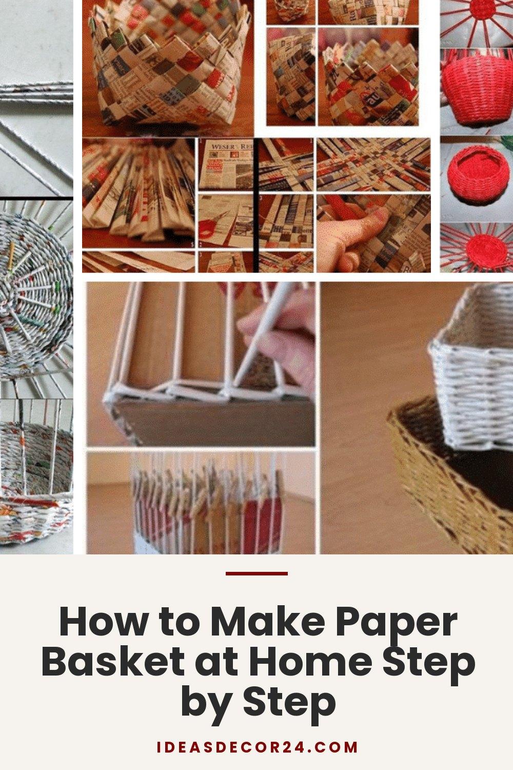 How to Make Paper Basket at Home Step by Step