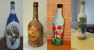 ideas for decorating bottles with eggshells