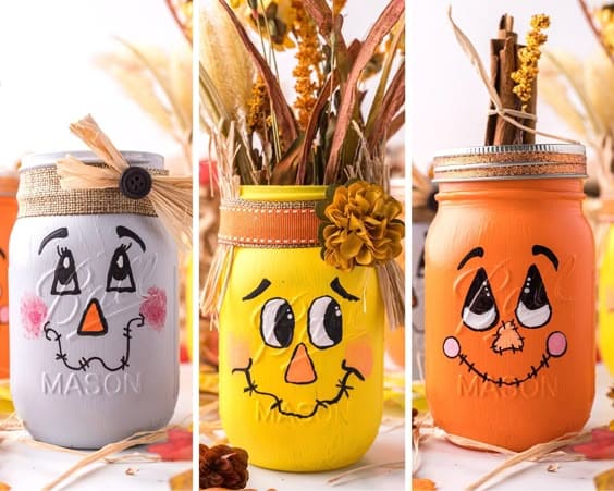 ideas for decorating glass jars for halloween 2