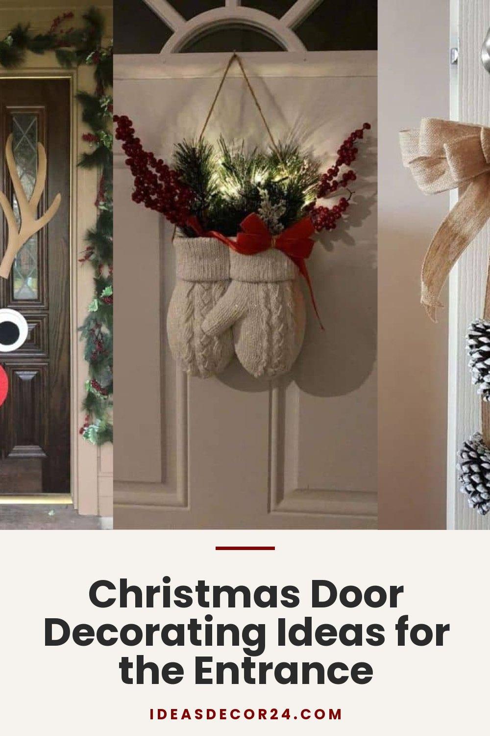 Christmas Door Decorating Ideas for the Entrance