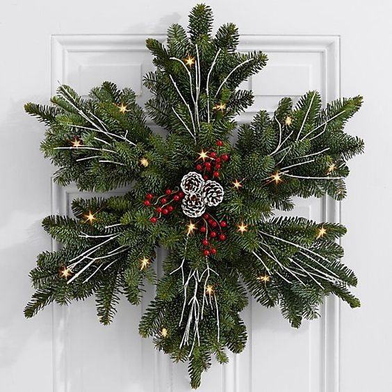 ideas for decorating the door at christmas 9