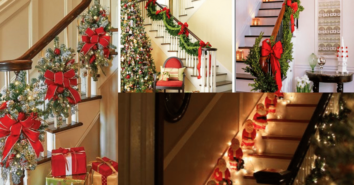 Amazing Ideas for Decorating the Stairs for Christmas