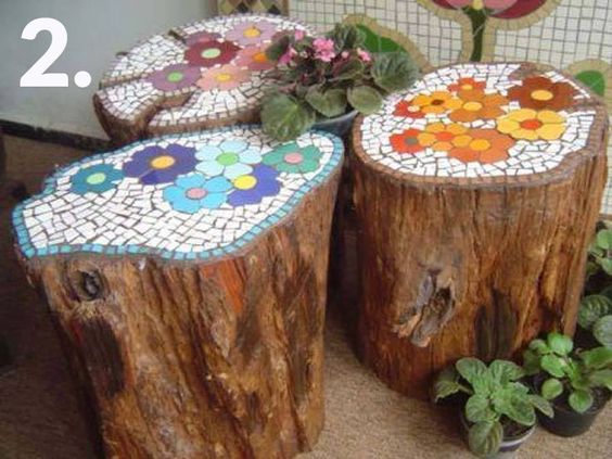 ideas for tree trunk decoration 1