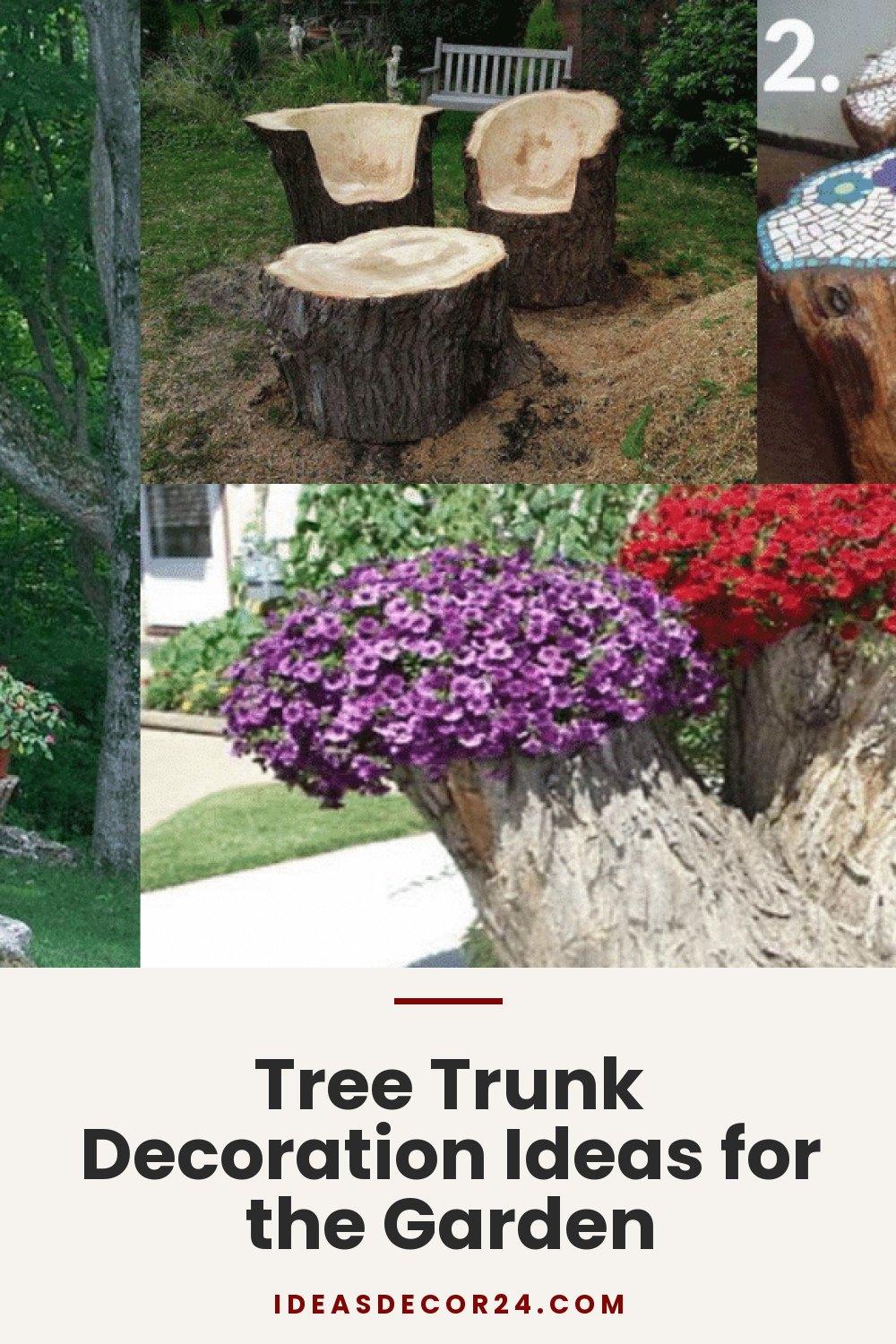 Tree Trunk Decoration Ideas for the Garden