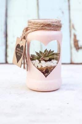 ideas of decorated glass jars for valentines day 6