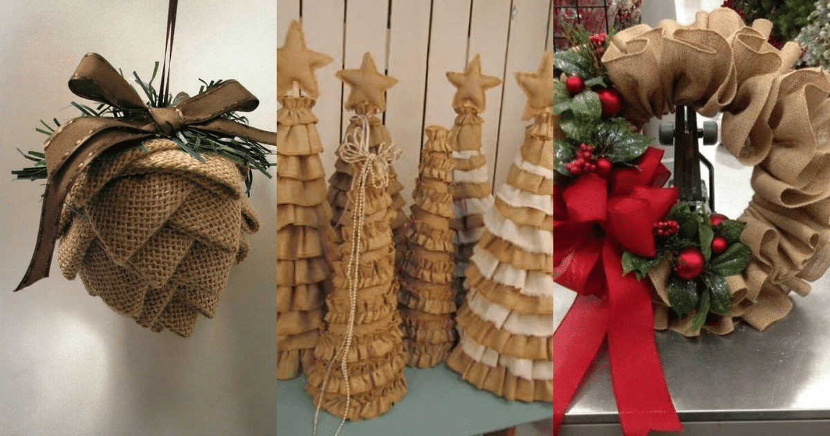 jute and twine christmas ornaments