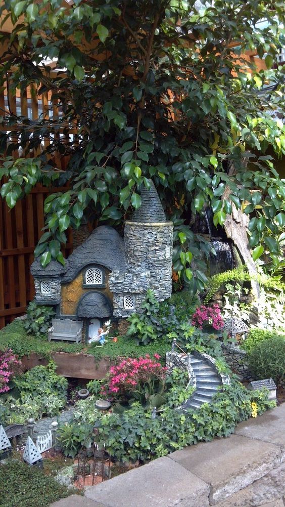 miniature stone houses garden 10