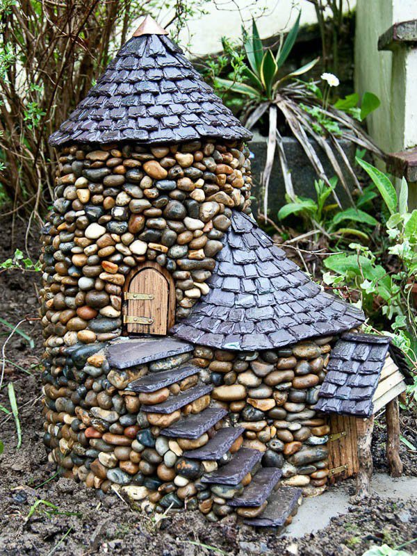 miniature stone houses garden 6