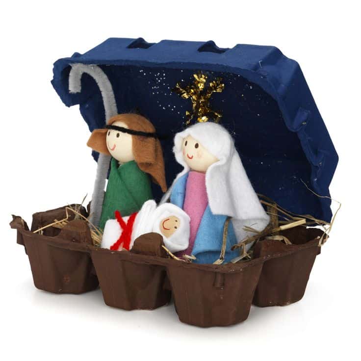 nativity scene made with recycled materials 10